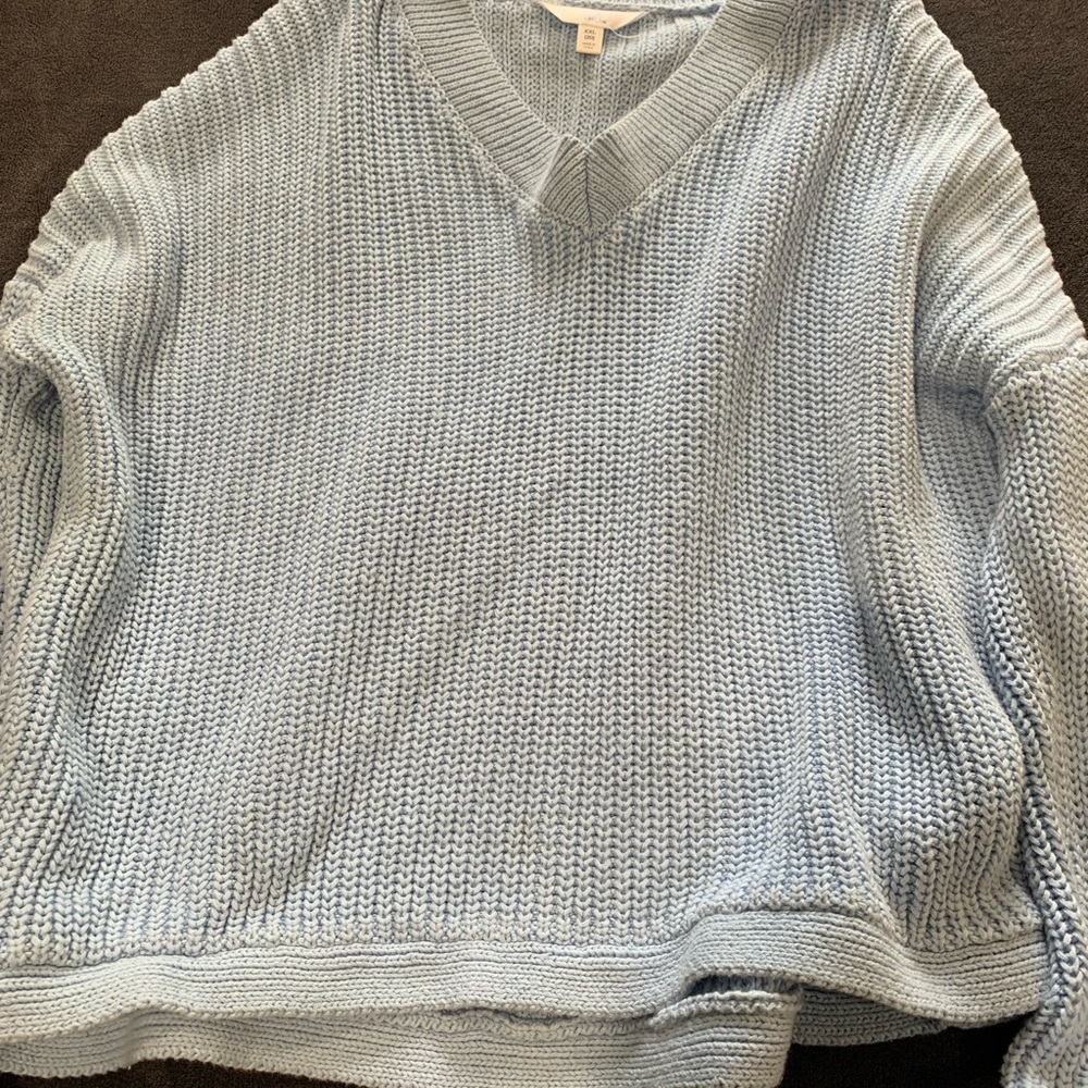 time and tru, light blue sweater, 2XL